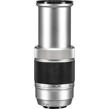 FUJIFILM XC 50-230mm f/4.5-6.7 OIS II Lens (Silver) with 17PC Accessory Bundle ? Includes: 3PC Multi Coated HD Filter Set (UV, CPL, FLD) + 4PC Close-Up Macro Lens Set + More