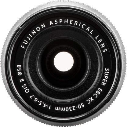 FUJIFILM XC 50-230mm f/4.5-6.7 OIS II Lens (Silver) with 17PC Accessory Bundle ? Includes: 3PC Multi Coated HD Filter Set (UV, CPL, FLD) + 4PC Close-Up Macro Lens Set + More