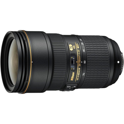 Nikon 24-70mm f/2.8E ED VR AF-S NIKKOR Zoom Lens for Nikon Digital SLR Cameras (20052) with Sandisk Extreme PRO SDXC 128GB UHS-1 Memory Card
