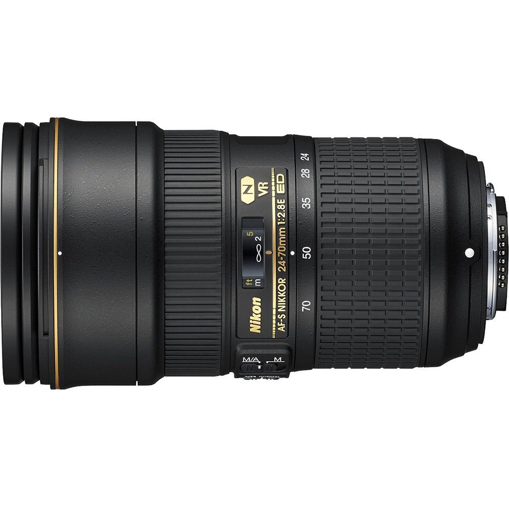 Nikon 24-70mm f/2.8E ED VR AF-S NIKKOR Zoom Lens for Nikon Digital SLR Cameras (20052) with Sandisk Extreme PRO SDXC 128GB UHS-1 Memory Card