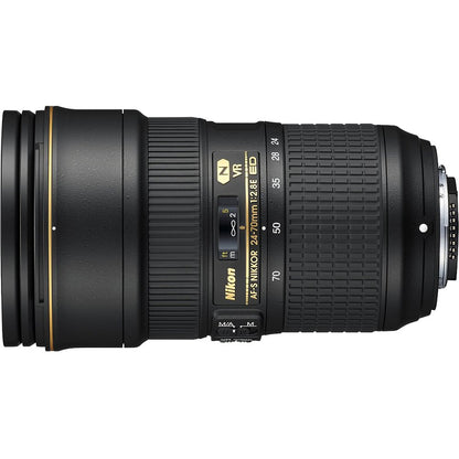 Nikon 24-70mm f/2.8E ED VR AF-S NIKKOR Zoom Lens for Nikon Digital SLR Cameras (20052) with Sandisk Extreme PRO SDXC 128GB UHS-1 Memory Card