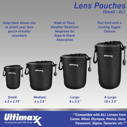 Ultimaxx Essential Sigma 23mm f/1.4 DC DN Contemporary Lens Bundle (X Mount) - Includes: Protective UV Filter, Water-Resistant Lens Pouch & More (10pc Bundle)