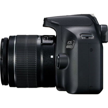 Canon EOS 4000D with EF-S 18-55mm f/3.5-5.6 III (WHITE BOX) with Starter Accessory Bundle - Includes: SanDisk Ultra 32GB SDHC Memory Card (UHS-I / Class 10), High Speed Memory Card Reader & MORE