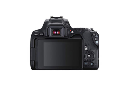Canon EOS 250D (Rebel SL3) (Body Only) with Starter Accessory Bundle - Includes: SanDisk Ultra 64GB SDXC, Digital Flash, Extended Life Replacement Battery, Water Resistant Gadget Bag & More