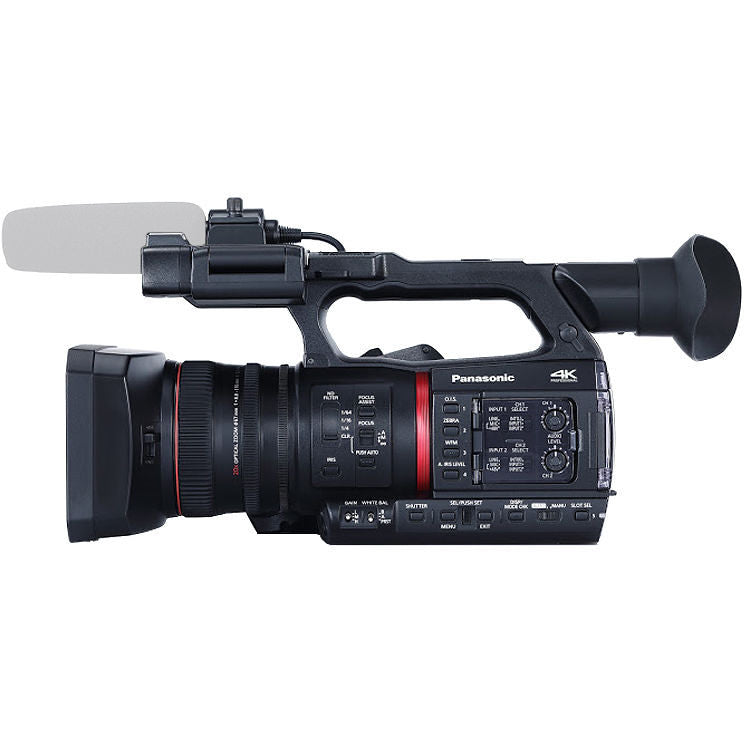 Panasonic AG-CX350 4K Camcorder with Starter Accessory Bundle: SanDisk 128GB Extreme SDXC Memory Card, Extended Life Replacement Battery (6000 mAh) & More (17pc Bundle)