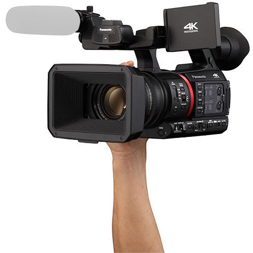 Panasonic AG-CX350 4K Camcorder with Starter Accessory Bundle: SanDisk 128GB Extreme SDXC Memory Card, Extended Life Replacement Battery (6000 mAh) & More (17pc Bundle)