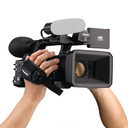 Panasonic AG-CX350 4K Camcorder with Advanced Accessory Bundle: SanDisk 128GB Extreme SDXC Memory Card, Condenser Microphone, Spare Battery, Tripod & Much More (22pc Bundle)