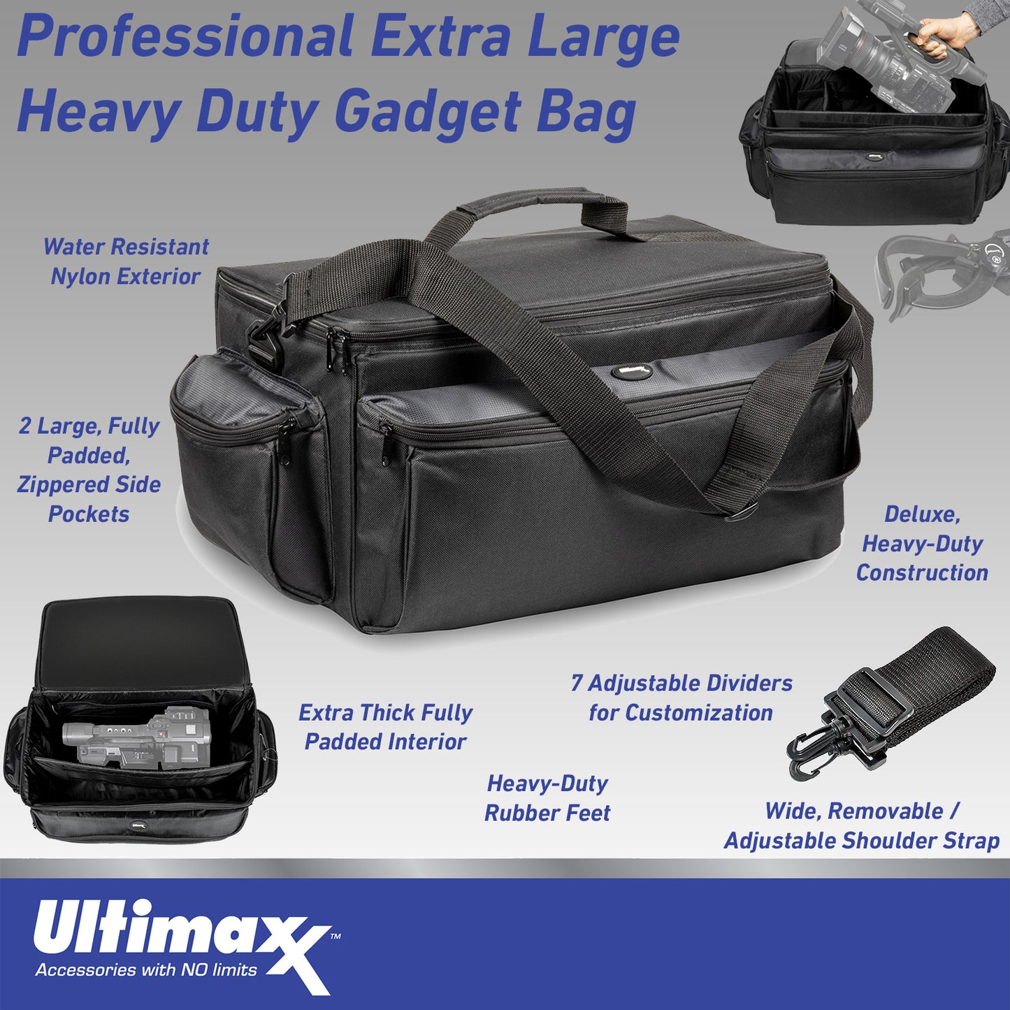Panasonic AG-CX350 4K Camcorder with Advanced Accessory Bundle: SanDisk 128GB Extreme SDXC Memory Card, Condenser Microphone, Spare Battery, Tripod & Much More (22pc Bundle)