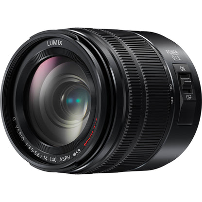 Ultimaxx Essential Accessory Bundle + Panasonic Lumix G Vario 14-140mm f/3.5-5.6 II ASPH. POWER O.I.S. Lens + Multi-Coated 3PC UV Filter Kit (UV, CPL, FLD) & More (18pc Bundle)