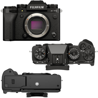 Ultimaxx Essential FUJIFILM X-T5 (Black, Body Only) Bundle - Includes: 32GB Extreme Pro Memory Card, Replacement Battery, Water-Resistant Gadget Bag & More (20pc Bundle)