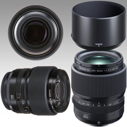 Ultimaxx Essential FUJIFILM GF 80mm f/1.7 R WR Lens Bundle - Includes: Circular Polarizer Filter, 4PC Macro Close-Up Filter Kit, Circular Polarizer Filter & More (15pc Bundle)