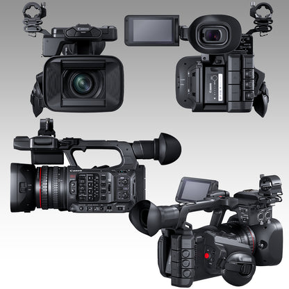 Ultimaxx Essential Canon XF605 UHD 4K HDR Pro Camcorder Bundle - Includes: 2x 128GB Extreme Memory Cards, Mini Condenser Microphone & More (22pc Bundle)