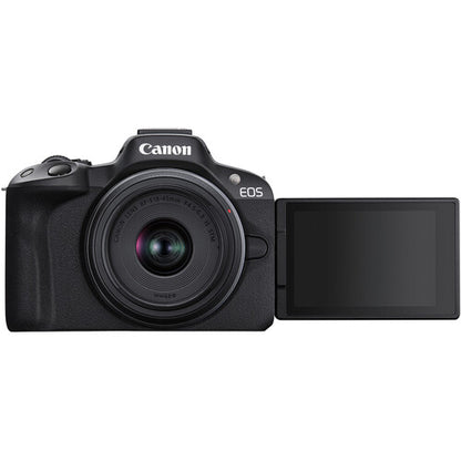 Canon EOS R50 Mirrorless Camera w/ RF-S 18-45mm f/4.5-6.3 IS STM Lens (Black)