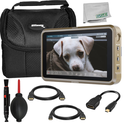 Ultimaxx Basic Atomos Ninja 5.2" 4K HDMI Recording Monitor Bundle - Includes: Water-Resistant Gadget Bag & More (10pc Bundle)