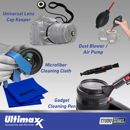Ultimaxx Essential Sigma 23mm f/1.4 DC DN Contemporary Lens Bundle (X Mount) - Includes: Protective UV Filter, Water-Resistant Lens Pouch & More (10pc Bundle)