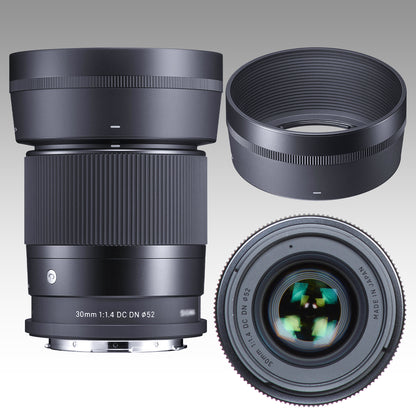 Ultimaxx Essential Sigma 30mm f/1.4 DC DN Contemporary Lens Bundle (Z Mount) - Includes: 3PC Protective Filter Kit (UV, CPL, FLD) & More (13pc Bundle)